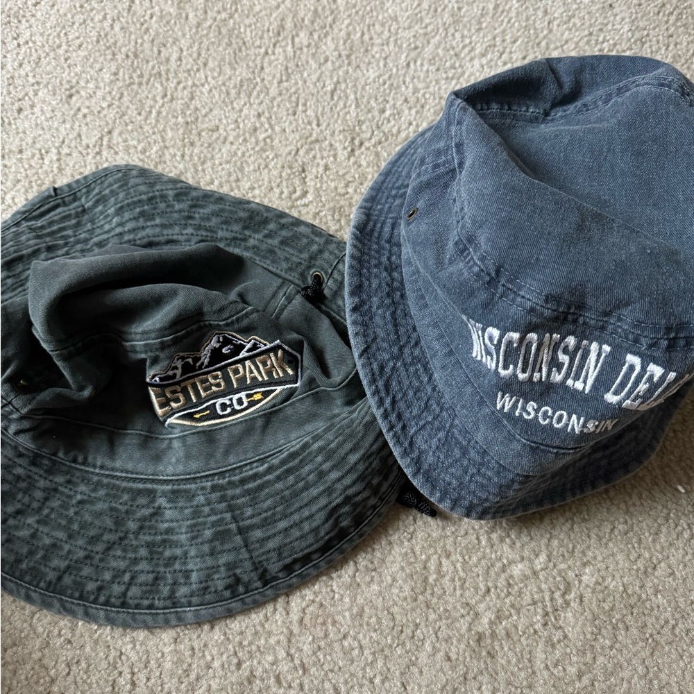 Wisconsin Dells and Estes Park Bucket Hats